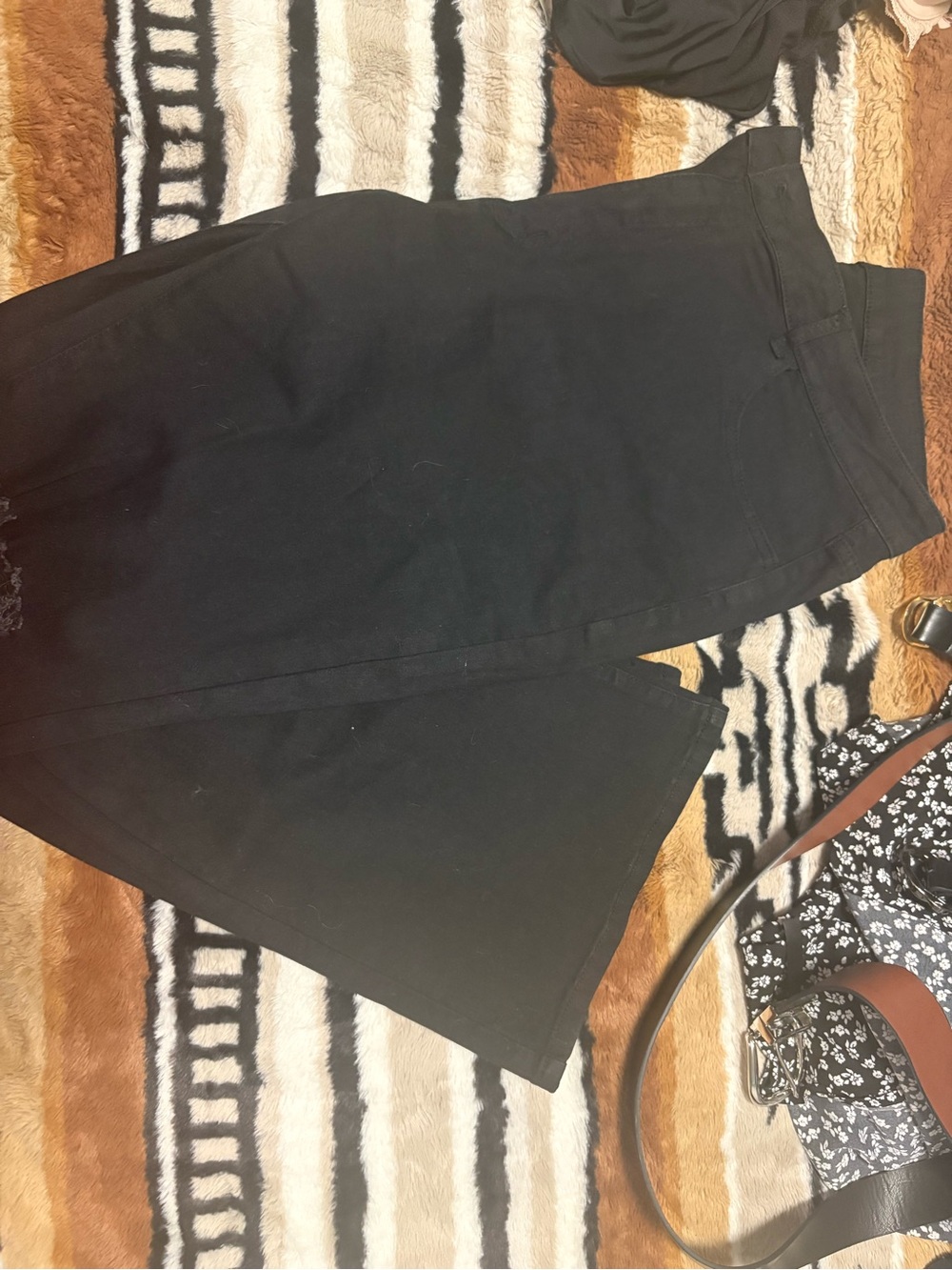 💗4/$20 SHEIN Black High-Rise Wide-Leg Jeans NWOT